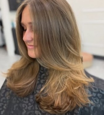 Client hair color result at Opal & Ivy Salon Baton Rouge